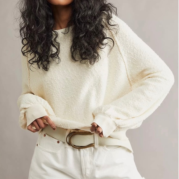Free People Sweaters - Free People Found My Friend Pullover in Cream